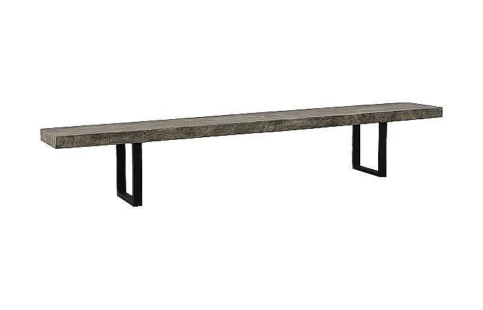 Phillips Collection Origins Straight Edge Bench in Gray Stone and Black TH108709