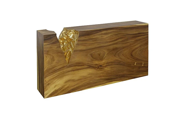 Phillips Collection Chiseled Console Table in Gold TH110326