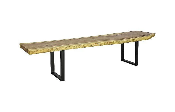 Phillips Collection Origins Straight Edge Bench in Natural and Black TH111038