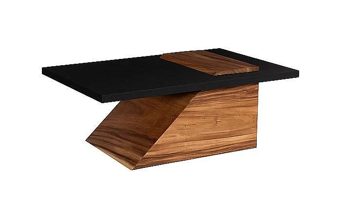 Phillips Collection Slant Coffee Table in Natural and Black TH113555