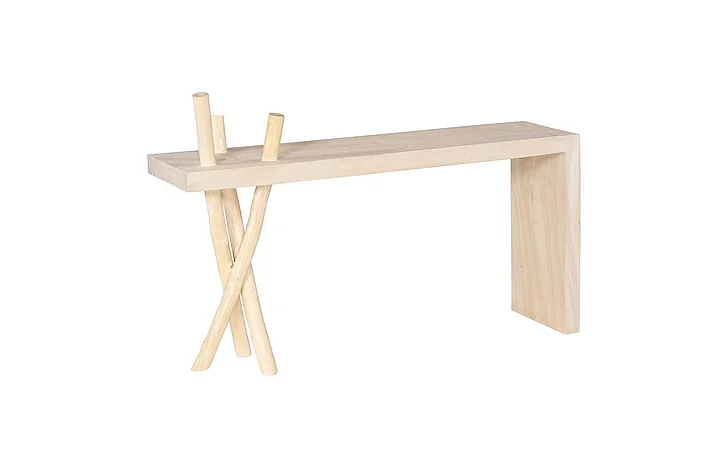 Phillips Collection Branch Waterfall Console Table in Bleached TH115343