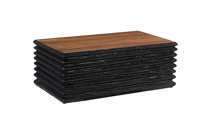 Phillips Collection Layered Coffee Table in Black and Natural TH115347