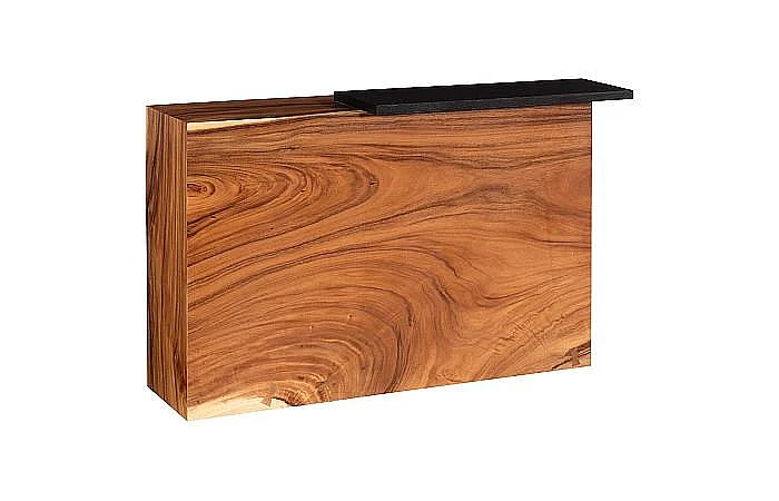Phillips Collection Plateau Console Table With Shelf in Black and Brown TH115349