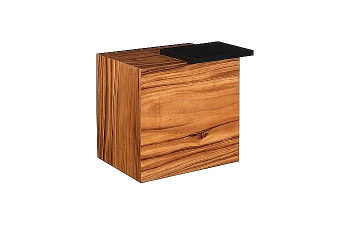 Phillips Collection Plateau Side Table With Shelf in Black and Brown TH115351