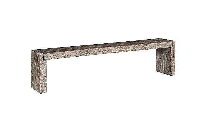 Phillips Collection Straightaway Bench in Gray Stone TH115357