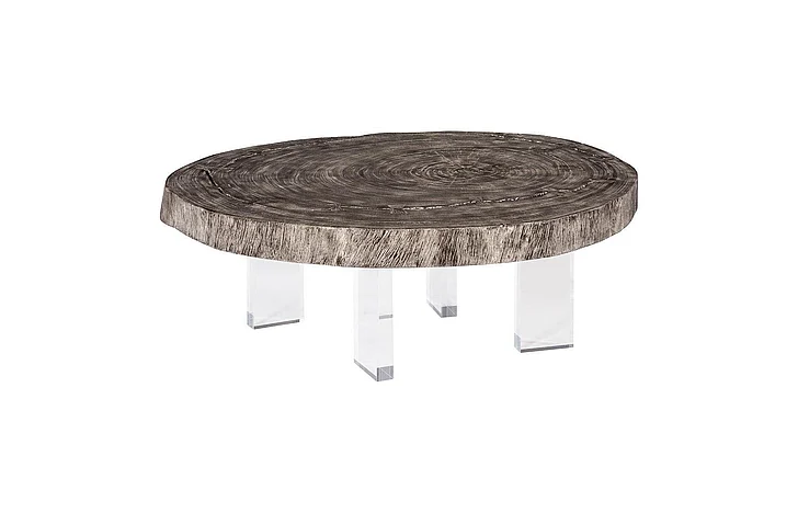 Phillips Collection Floating Coffee Table On Acrylic Legs in Gray Stone TH118231