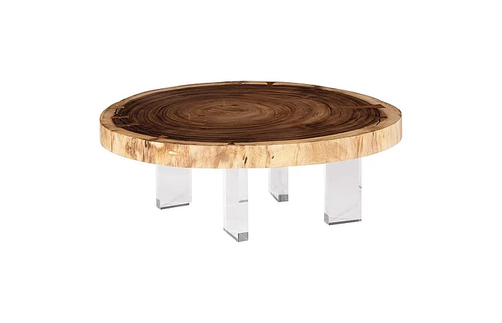 Phillips Collection Floating Coffee Table with Acrylic Legs in Natural TH118232
