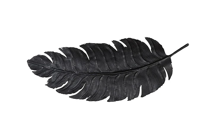 Phillips Collection Feather Wall Decor, Black, Metal, LG TH119779