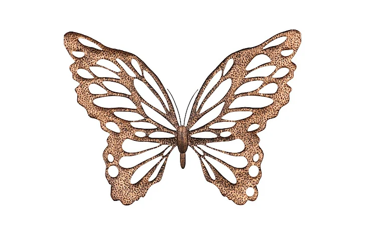 Phillips Collection Butterfly Wall Art, SM, Copper/Black, Metal TH119780