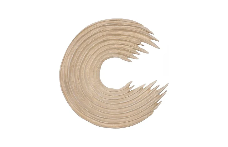 Phillips Collection Swoop Wall Art, Bleached Wood, Small TH120060