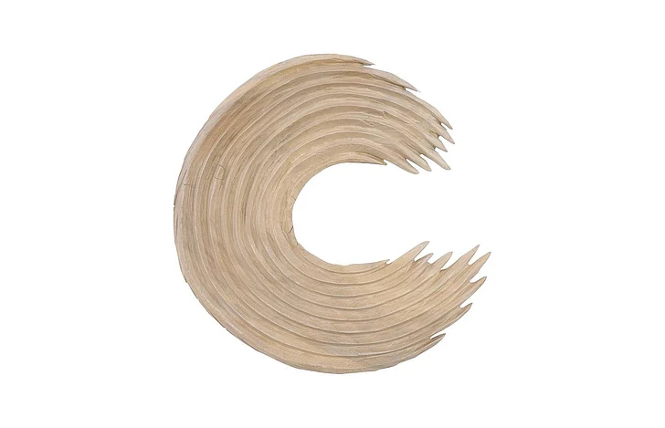 Phillips Collection Swoop Wall Art, Bleached Wood, Large TH120062