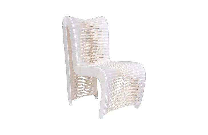 Phillips Collection Seat Belt Highback Dining Chair in Off-White TH59174 (Set of 2)