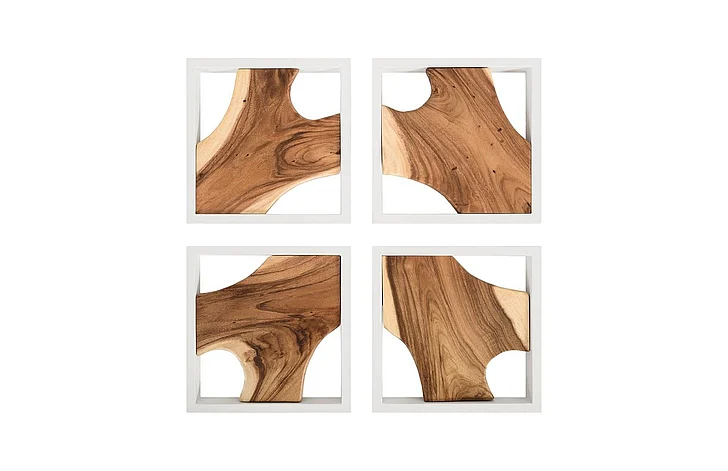 Phillips Collection Framed Slice Wall Tile Set of 4 in White Frame TH64881