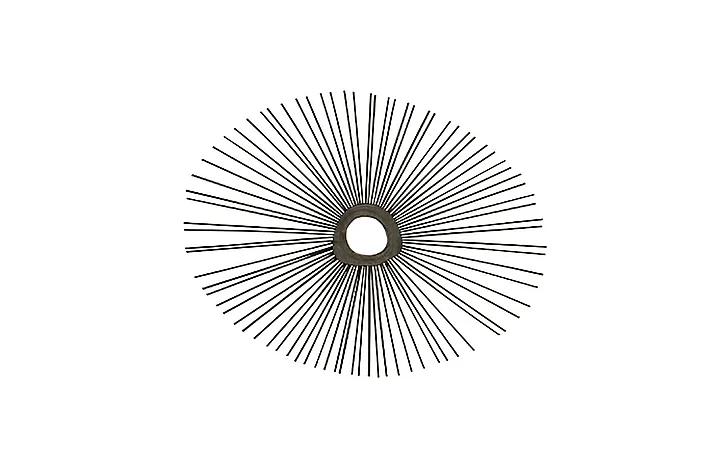 Phillips Spoke Round Mirror in Black TH75403