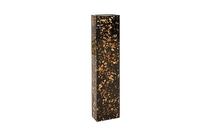 Phillips Collection Captured Large Gold Flake Vase in Black TH75466