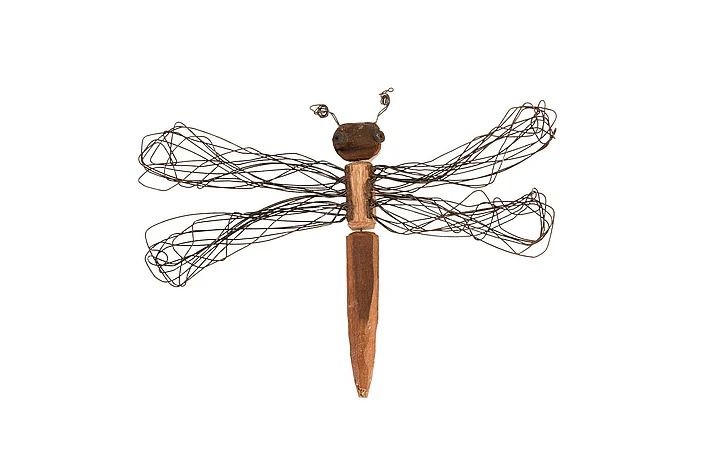 Phillips Collection Medium Wire Wing Dragonfly Wall Art in Natural TH76843