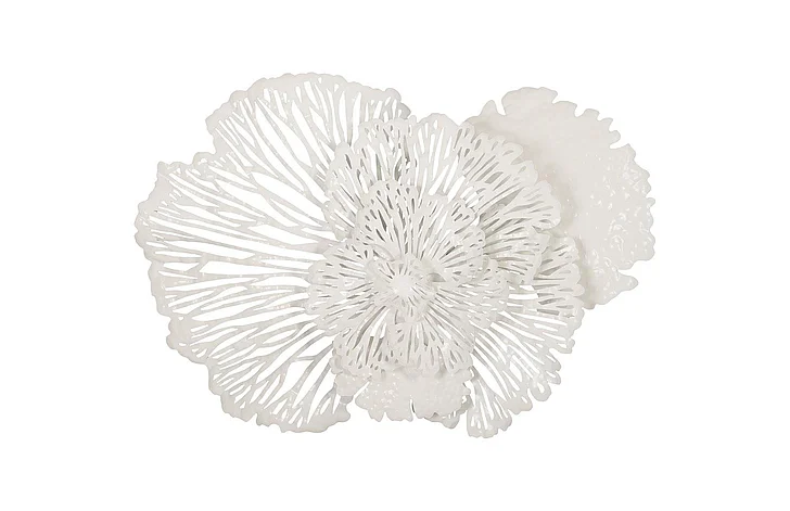 Phillips Collection Medium Flower Wall Art in White TH79999