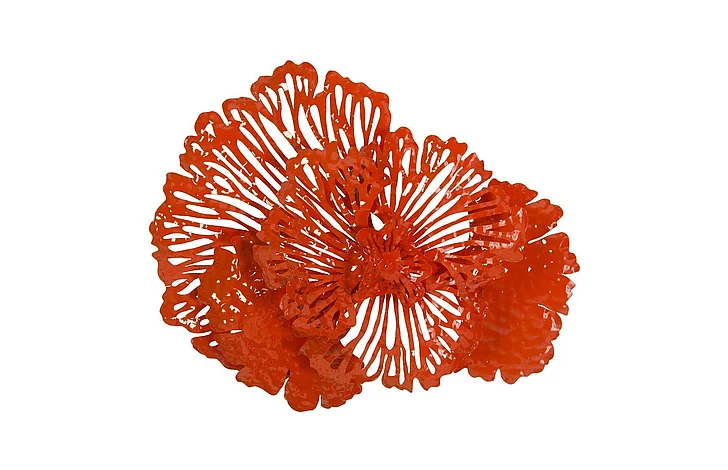 Phillips Collection Small Flower Wall Art in Coral TH83080