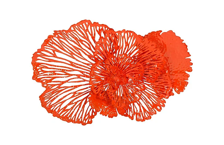 Phillips Collection Medium Flower Wall Art in Coral TH83081