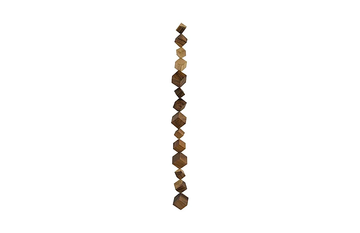 Phillips Collection Dice Chamcha Wood Wall Art in Natural TH84084