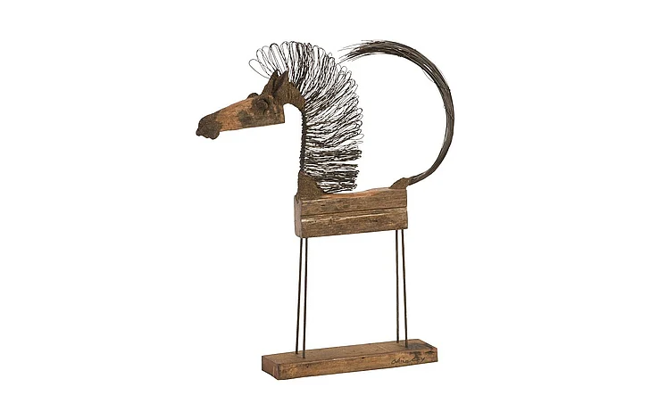 Phillips Collection Small-Body Wire Horse Sculpture in Natural TH87870