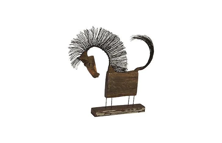 Phillips Collection Long-Body Wire Horse Sculpture in Natural TH87873