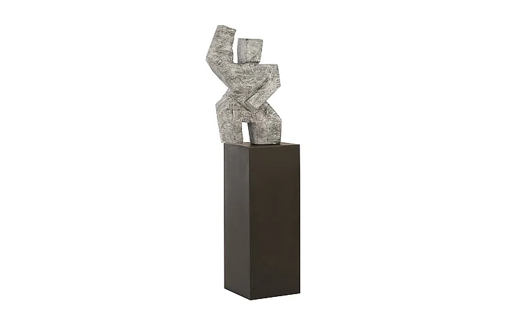 Phillips Collection Tai Chi Arm Up Sculpture in Gray Stone/Dark Brown TH94536