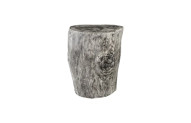 Phillips Collection Stump Stool in Gray Stone/Black TH94575