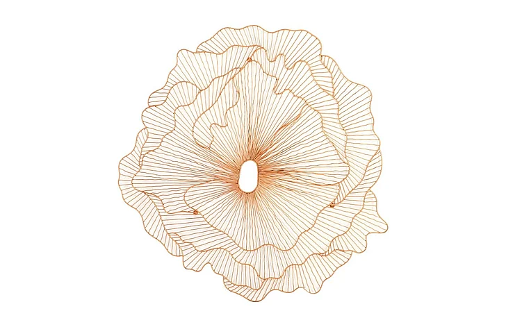 Phillips Collection Poppy Flower Large Wall Art in Copper TH95114
