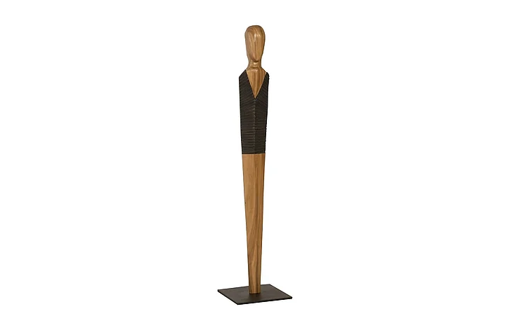 Phillips Collection Small Vested Male Sculpture in Natural/Black TH95604