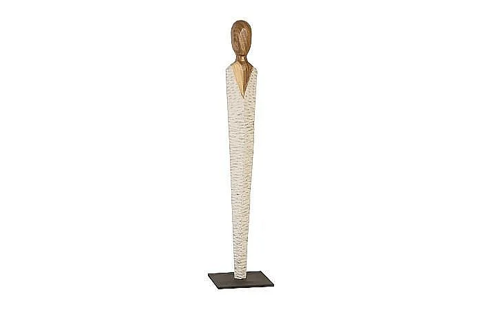 Phillips Collection Vested Female Sculpture Small in Natural and White TH95605