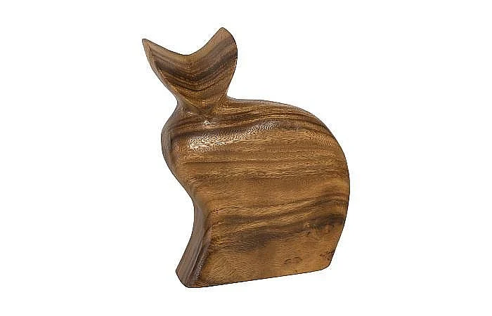 Phillips Collection Sitting Cat Sculpture in Natural TH95612