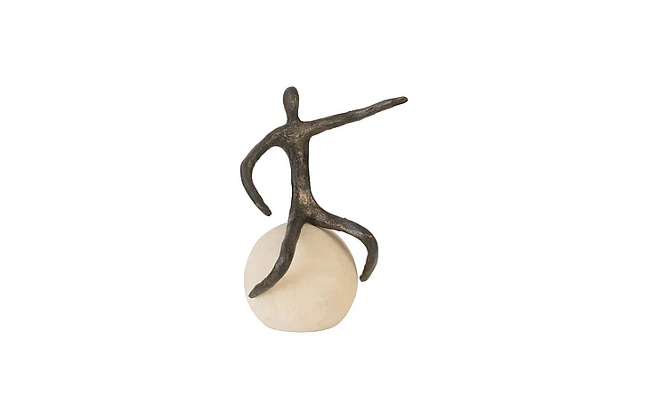 Phillips Collection Pointing Seated Figure in Bronze/Bleached TH96037