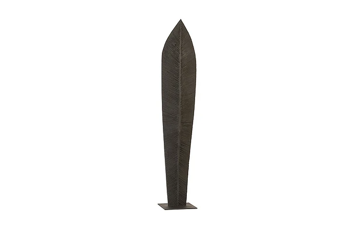 Phillips Collection XL Carved Leaf Sculpture in Black TH96269