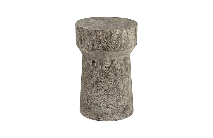 Phillips Collection Curved Mooring Stool in Gray Stone TH96667