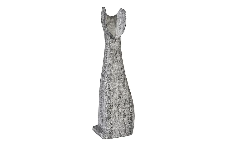 Phillips Collection Large Cat Sculpture in Gray Stone TH97538