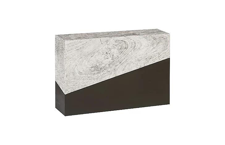 Phillips Geometry Console Table in Gray Stone TH97556