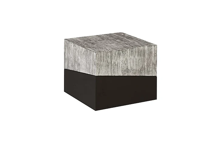 Phillips Collection Geometry Large Side Table in Gray Stone TH97557