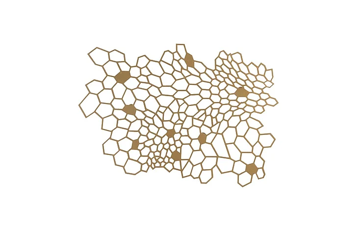 Phillips Collection Honeycomb Small Wall Art in Brass TH97670