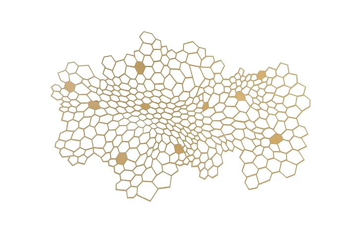 Phillips Collection Honeycomb Medium Wall Art in Brass TH97671