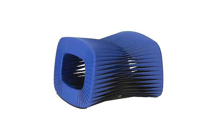 Phillips Collection Seat Belt Ottoman in Blue TH97871