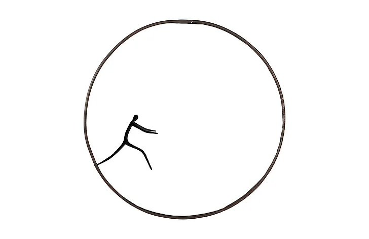 Phillips Collection Leaping Olympic Figure Sculpture in Rust TH99504