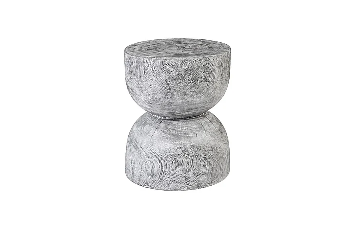 Phillips Collection Hourglass Side Table in Gray Stone TH99995