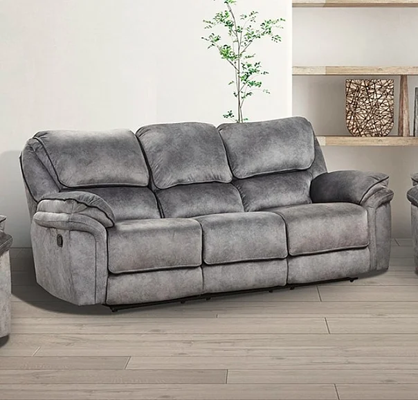Furniture of America Themis Manual Reclining Sofa in Gray NX6002GY-SF