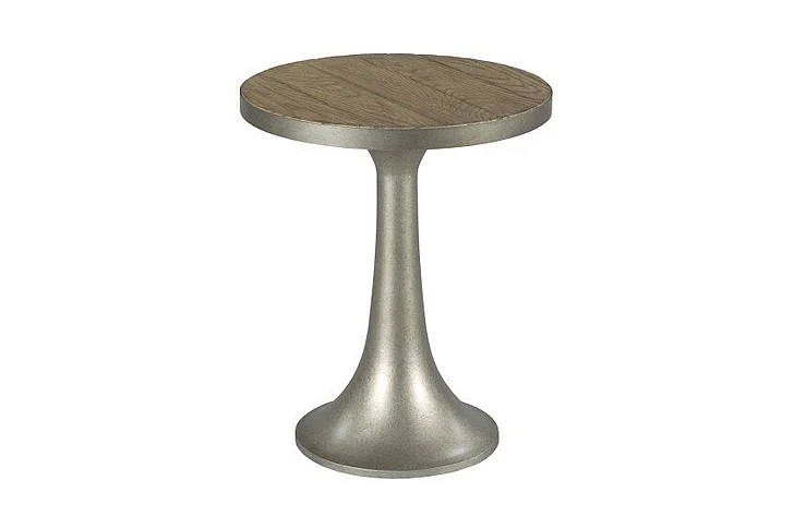 Hammary Hamilton Timber Forge Round Chairside Table in Light Brown 054-916 CLOSEOUT
