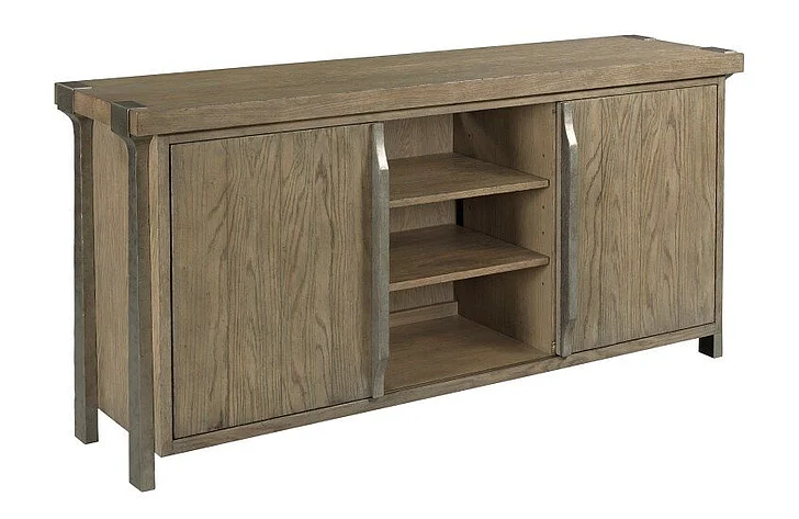 Hammary Hamilton Timber Forge Entertainment Console in Light Brown 054-926 CLOSEOUT