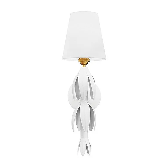 Worlds Away Tinsley Handpainted Tole Petal Sconce in Com TINSLEY COM