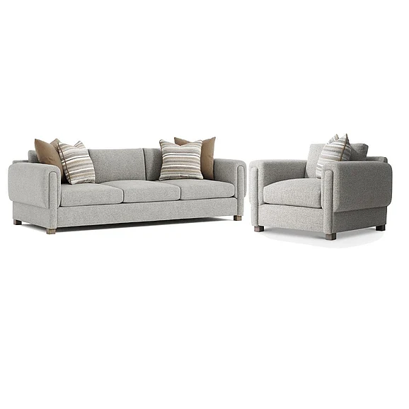Bernhardt Living Tori 2pc Living Room Set Grey