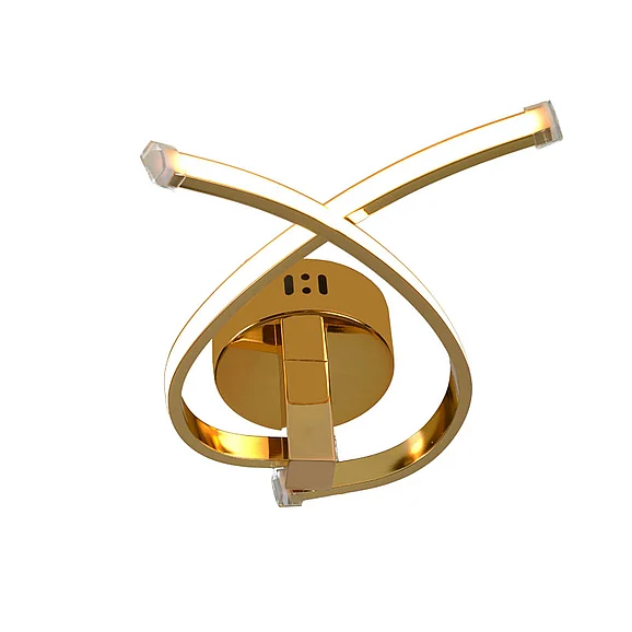 Bethel Gold Twisted Arm LED Wall Sconce TR10