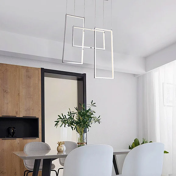 Bethel Chrome Stainless Steel Frame Block LED Ceiling Fixture TR37